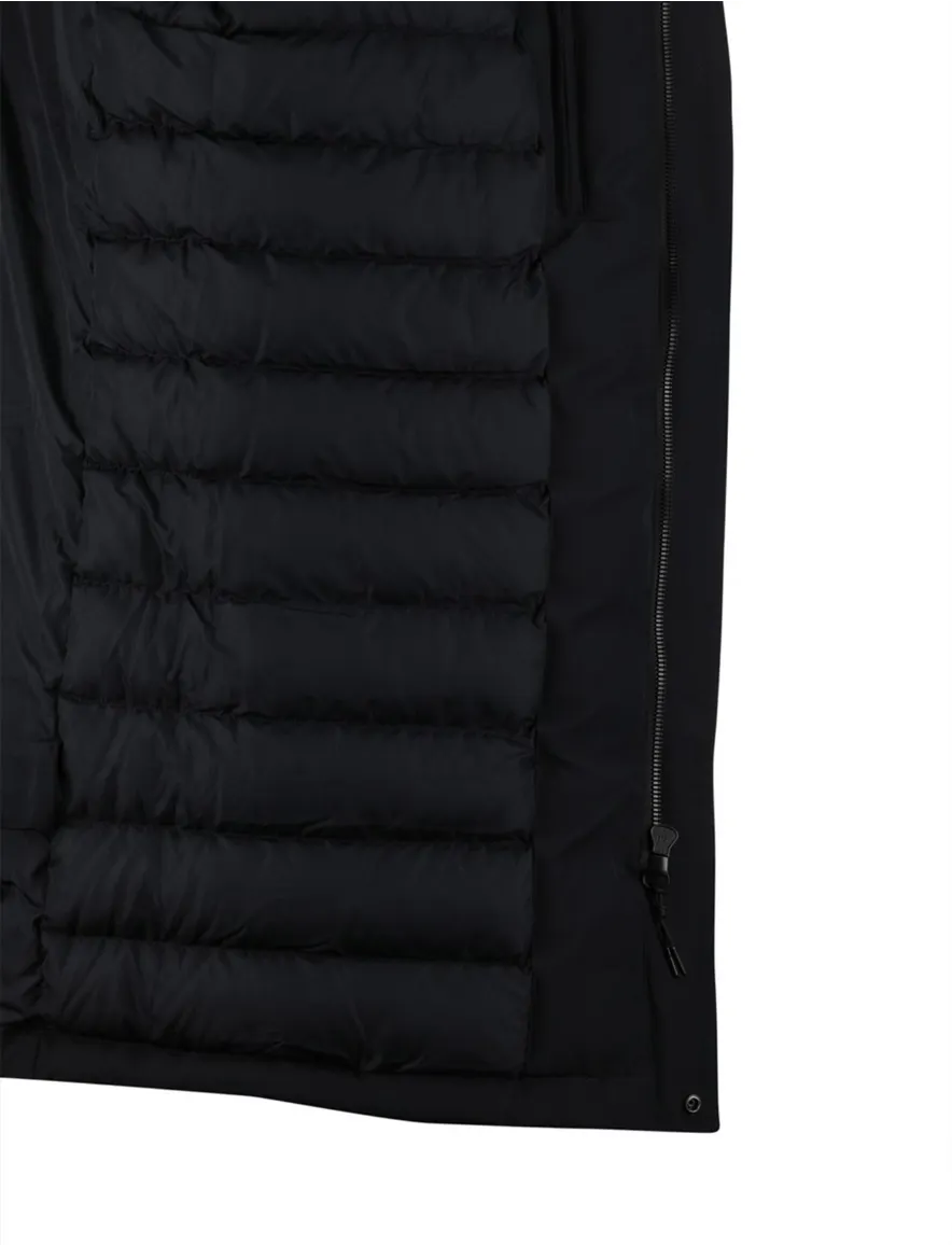 Airforce winterjas effen donkerblauw normale fit