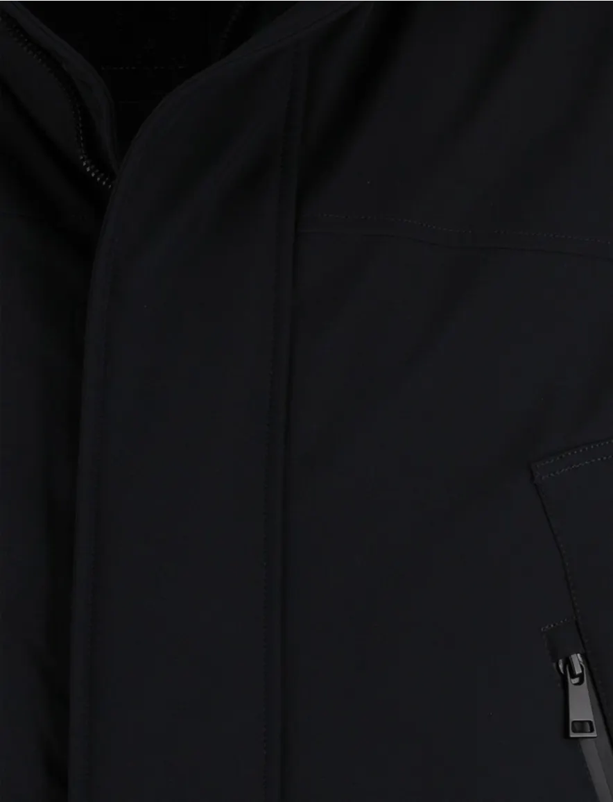 Airforce winterjas effen donkerblauw normale fit