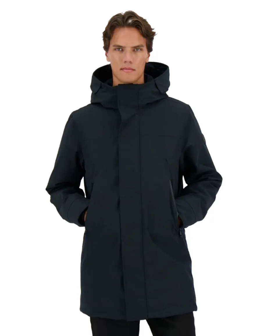 Airforce winterjas effen donkerblauw normale fit