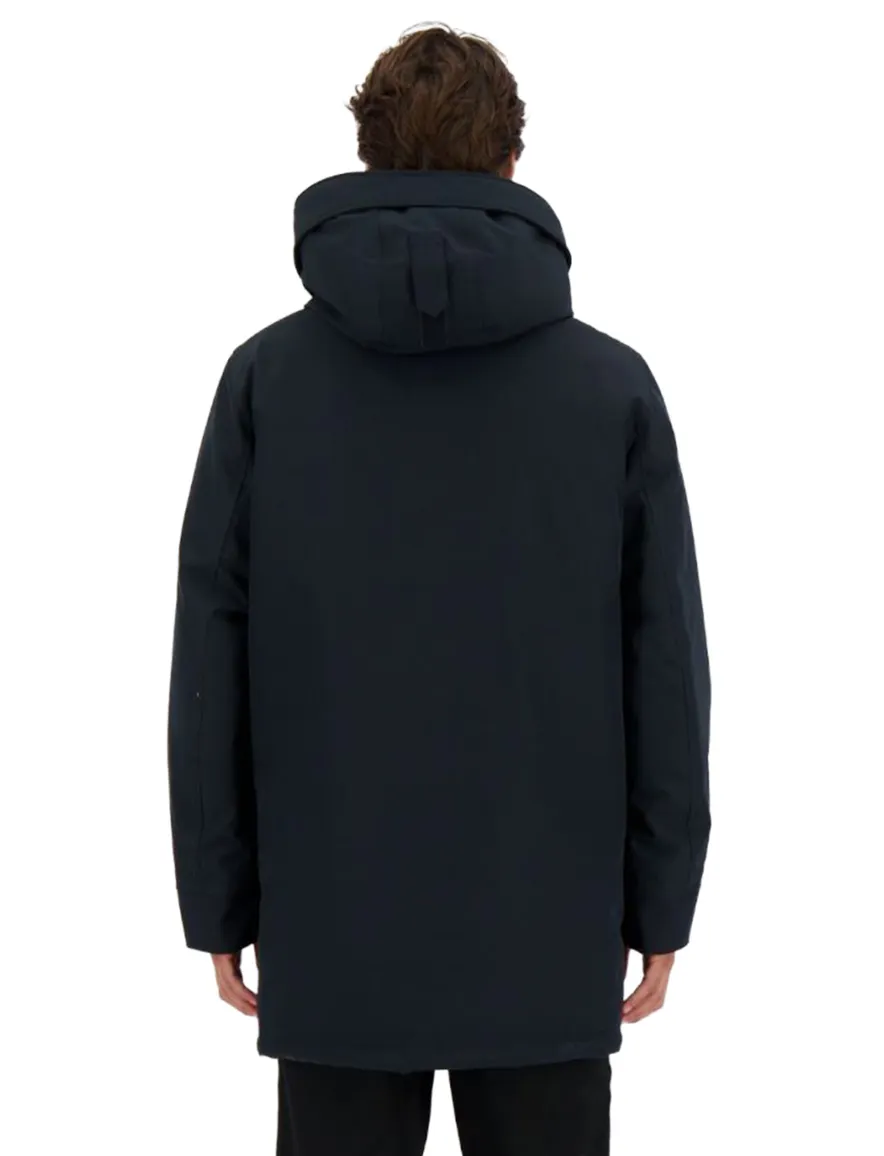 Airforce winterjas effen donkerblauw normale fit