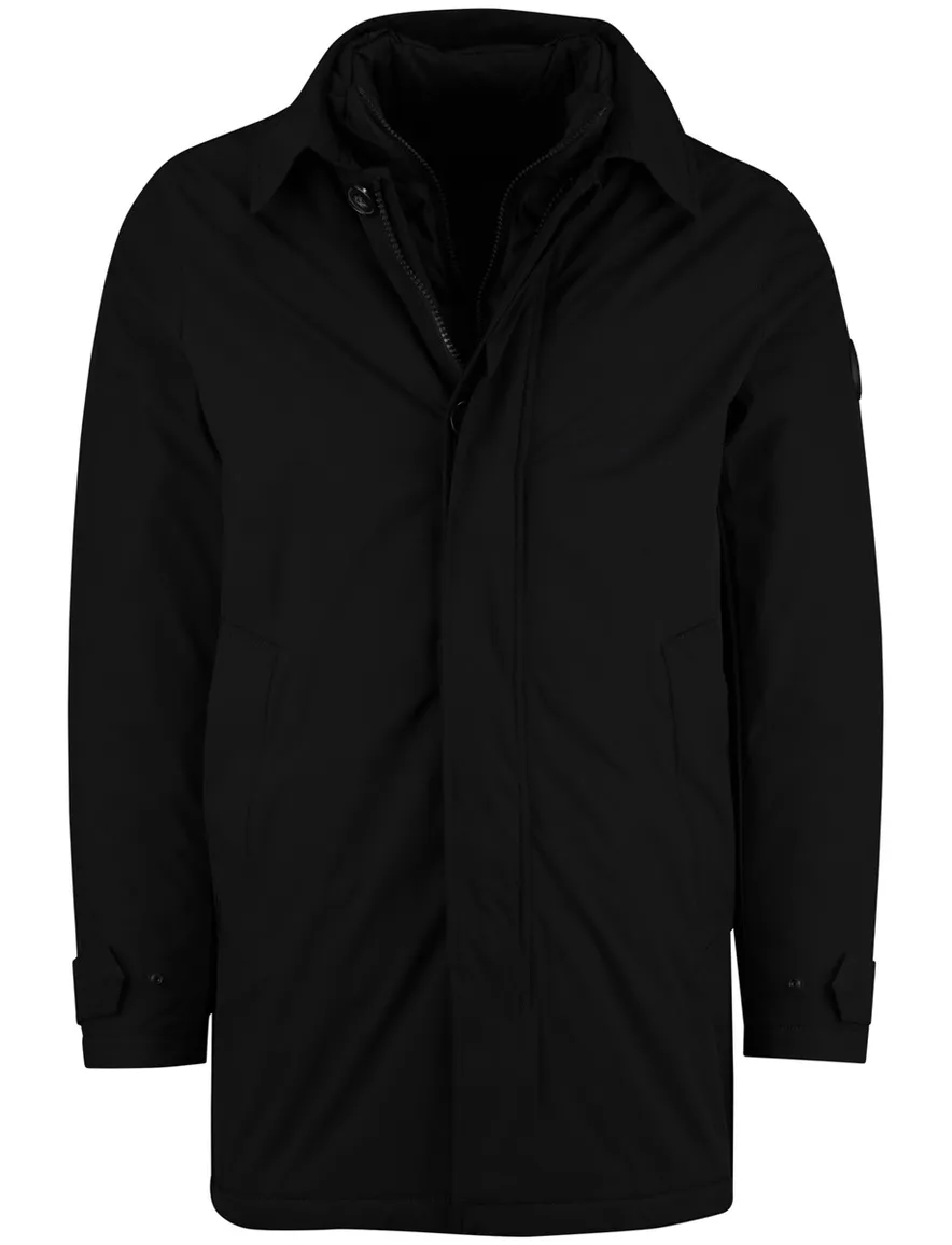 Airforce winterjas zwart effen waterdicht