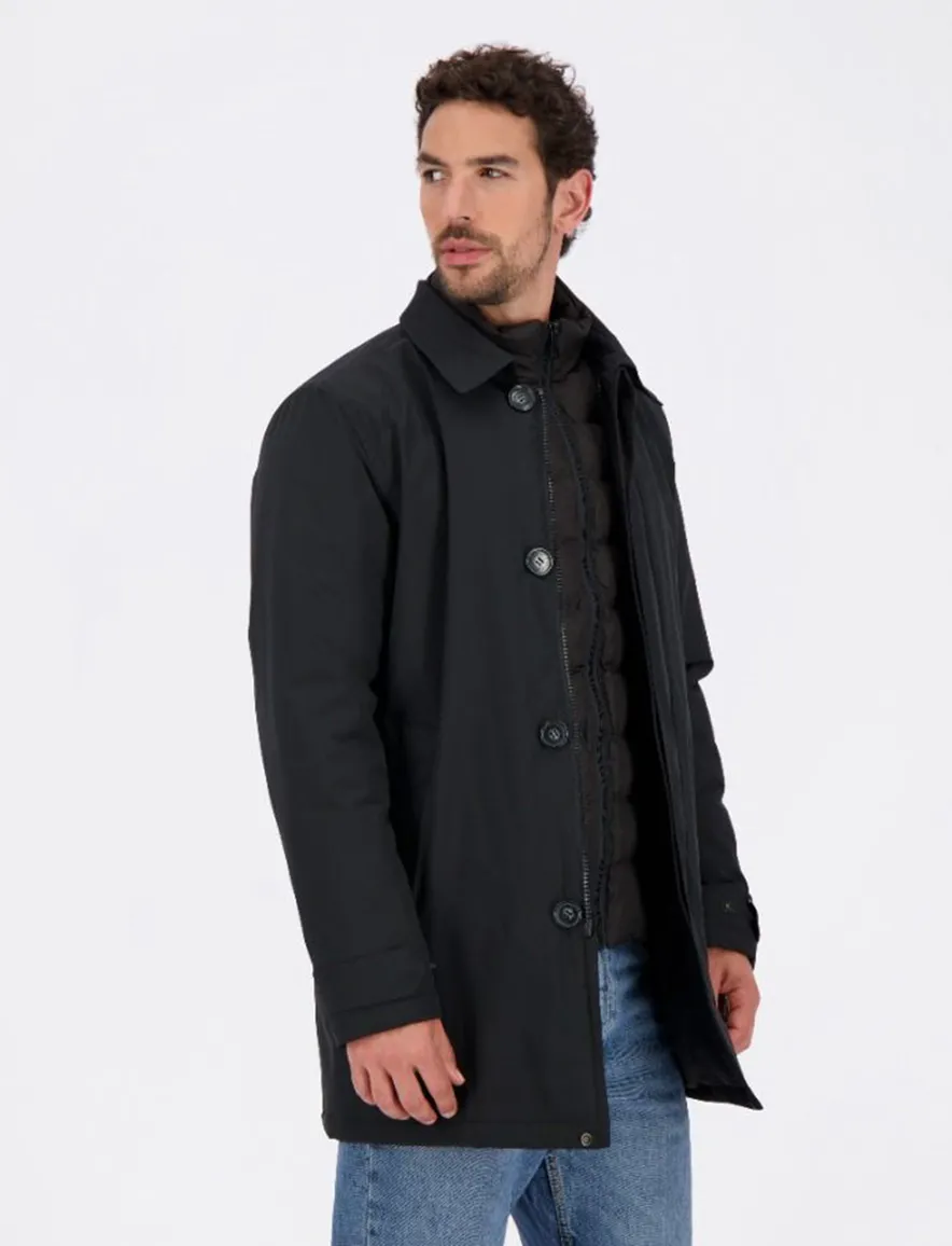 Airforce winterjas zwart effen waterdicht