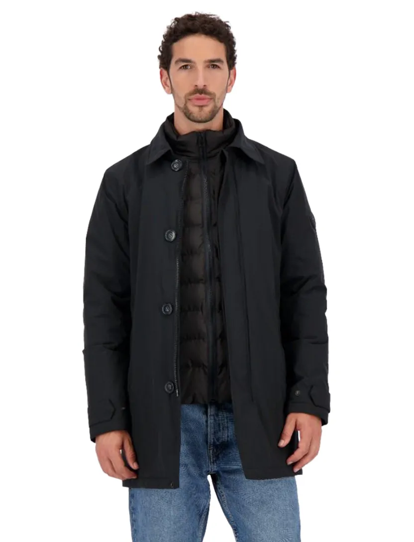 Airforce winterjas effen zwart waterdicht