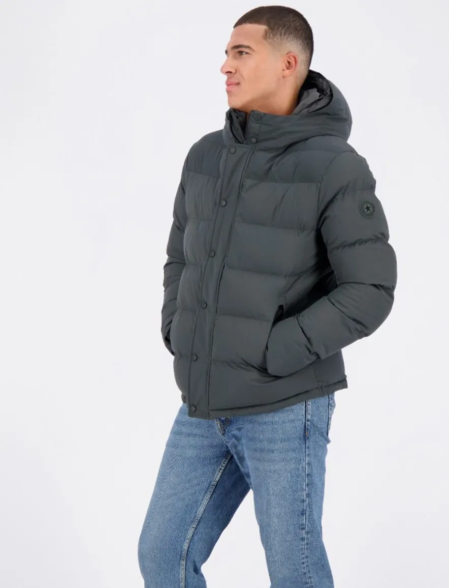 Airforce Vic puffer winterjas groen effen