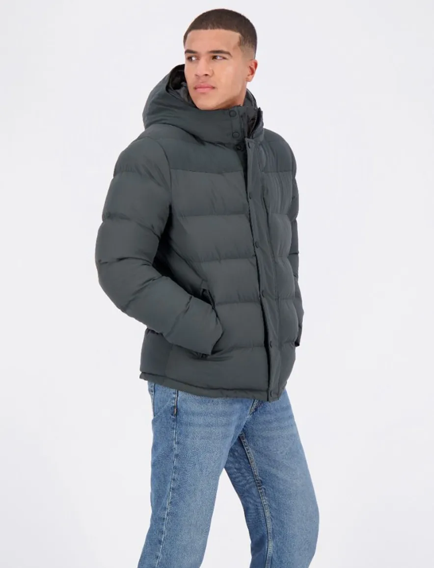Airforce Vic puffer winterjas groen effen
