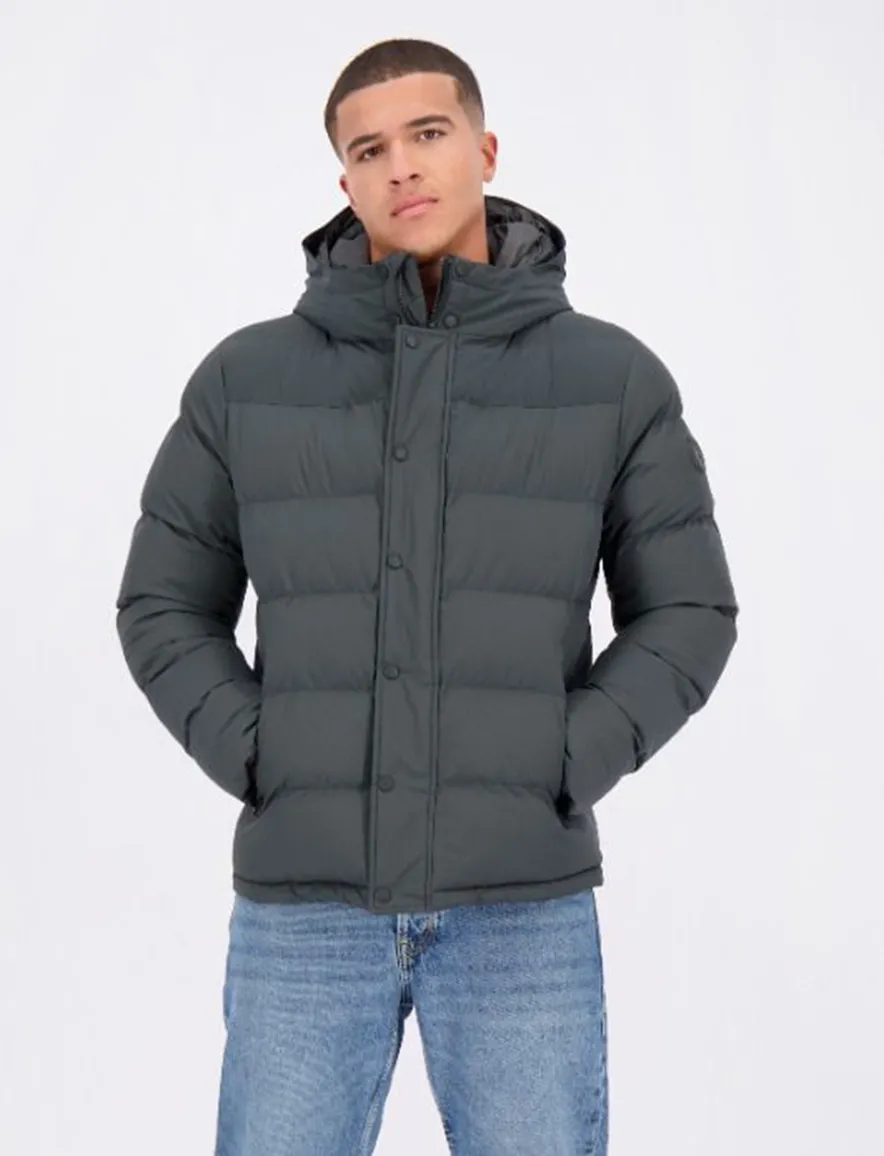 Airforce Vic puffer winterjas groen effen