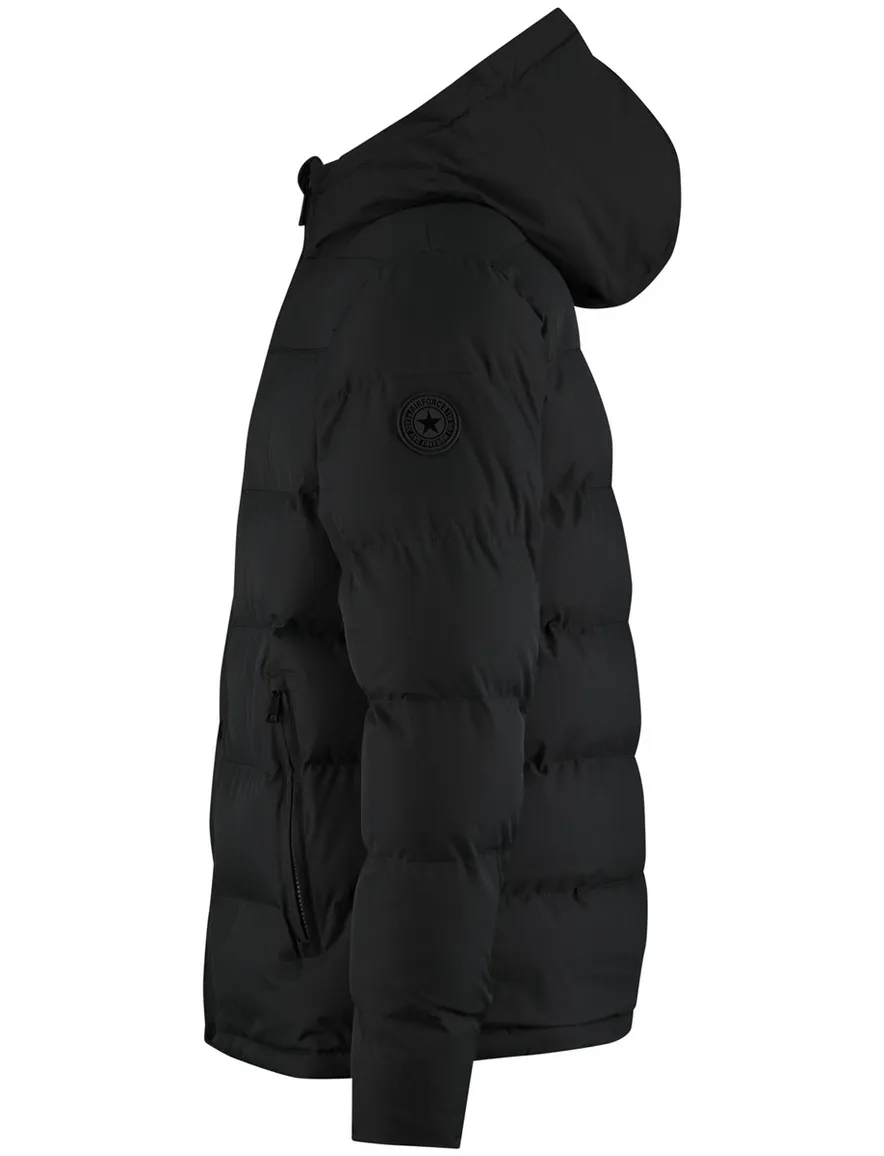 Airforce Vic puffer winterjas groen effen