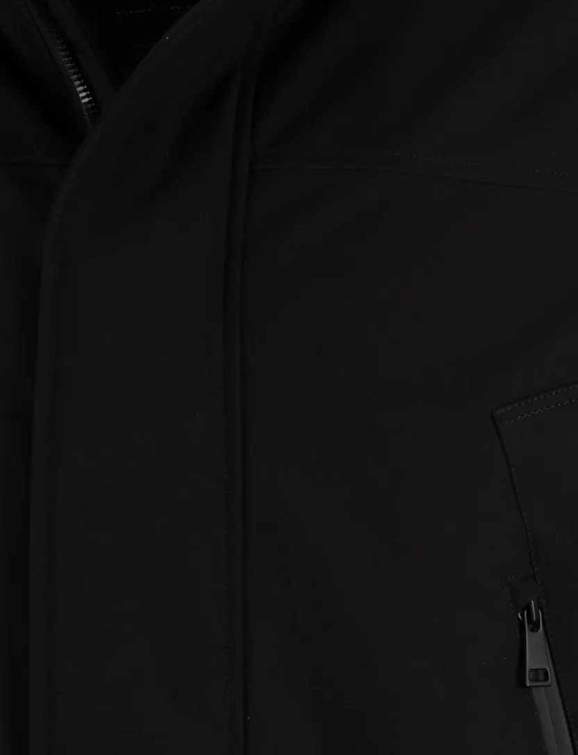 Airforce winterjas waterdicht zwart effen normale fit