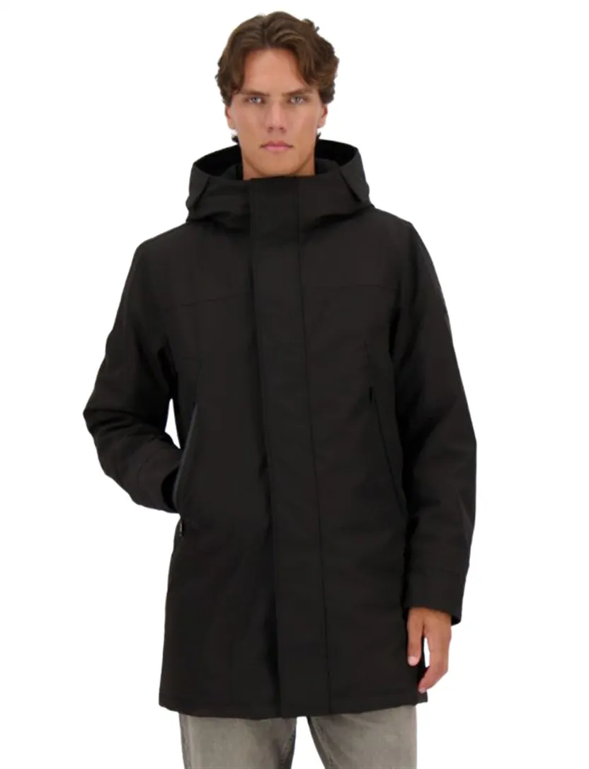 Airforce winterjas waterdicht zwart effen normale fit