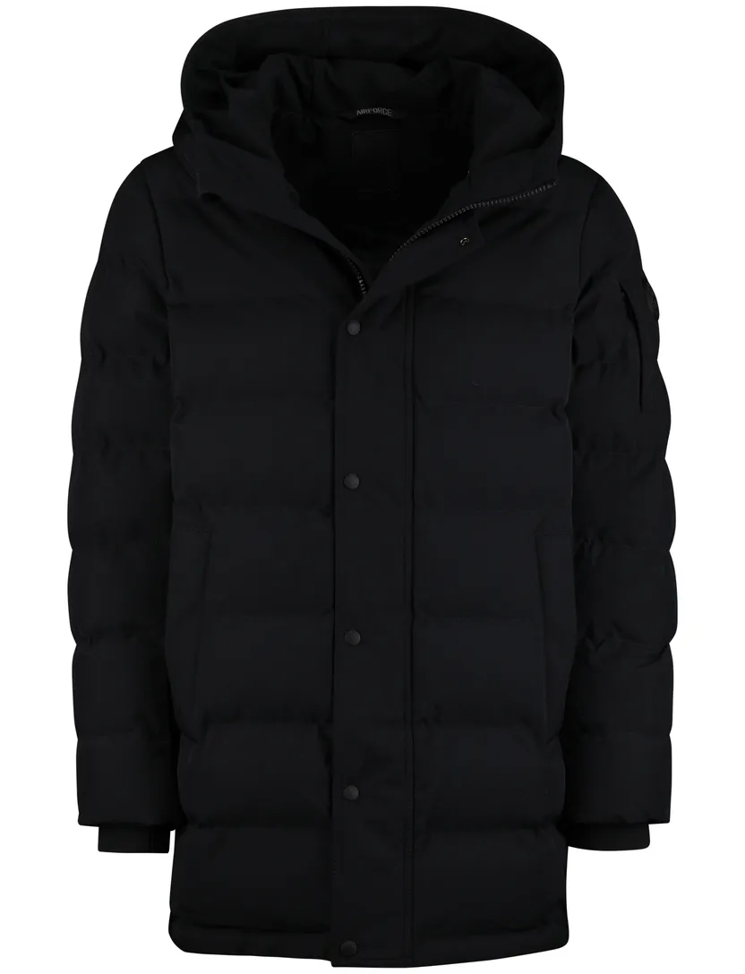 Airforce winterjas slim fit capuchon donkerblauw