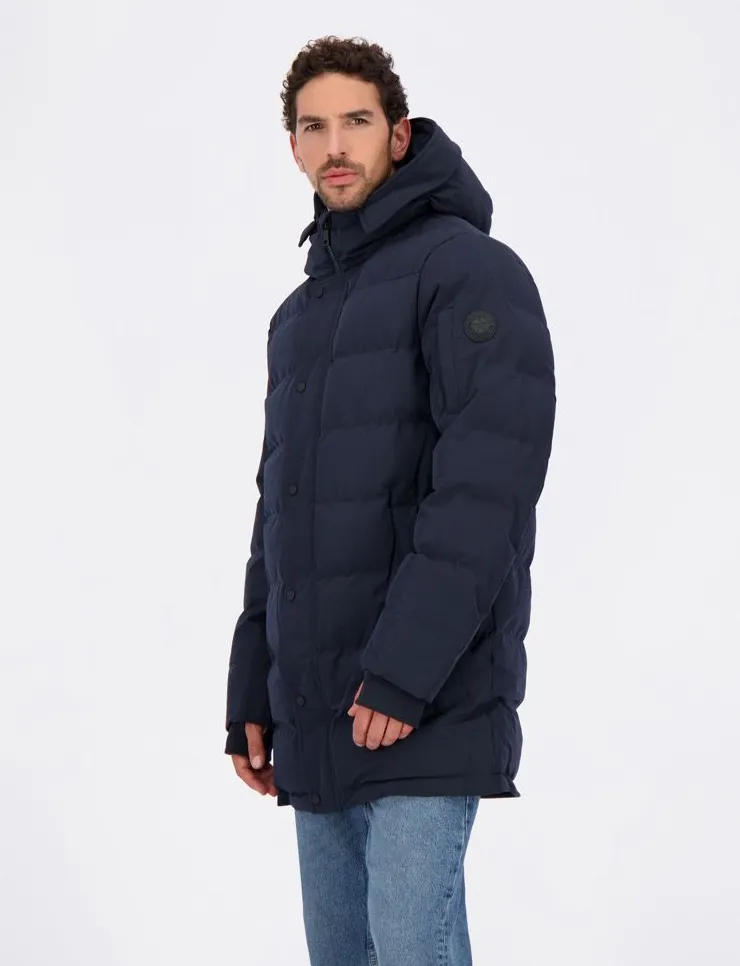 Airforce winterjas slim fit capuchon donkerblauw