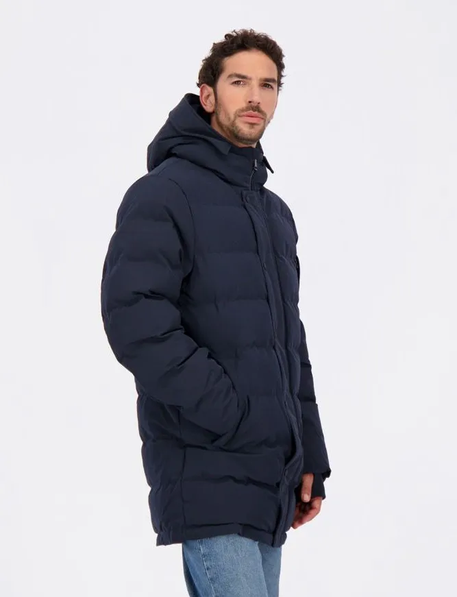 Airforce winterjas slim fit capuchon donkerblauw