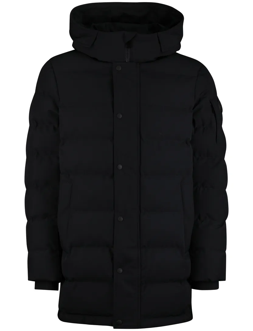 Airforce winterjas slim fit capuchon donkerblauw
