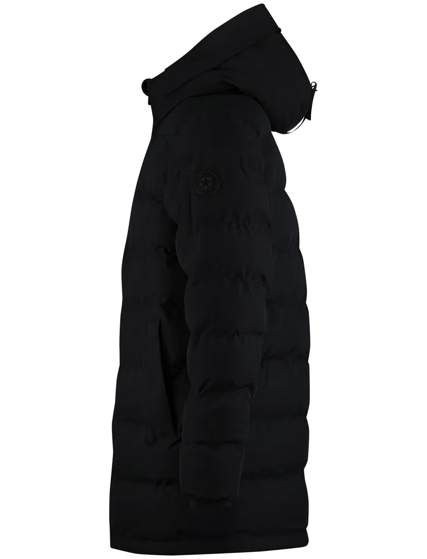 Airforce winterjas slim fit capuchon donkerblauw