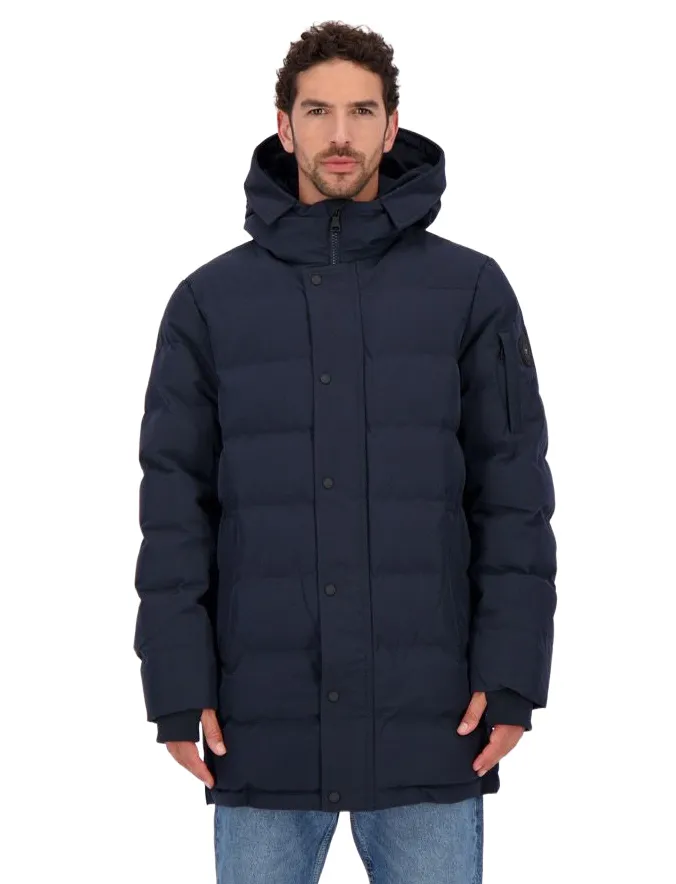 Airforce winterjas slim fit capuchon donkerblauw