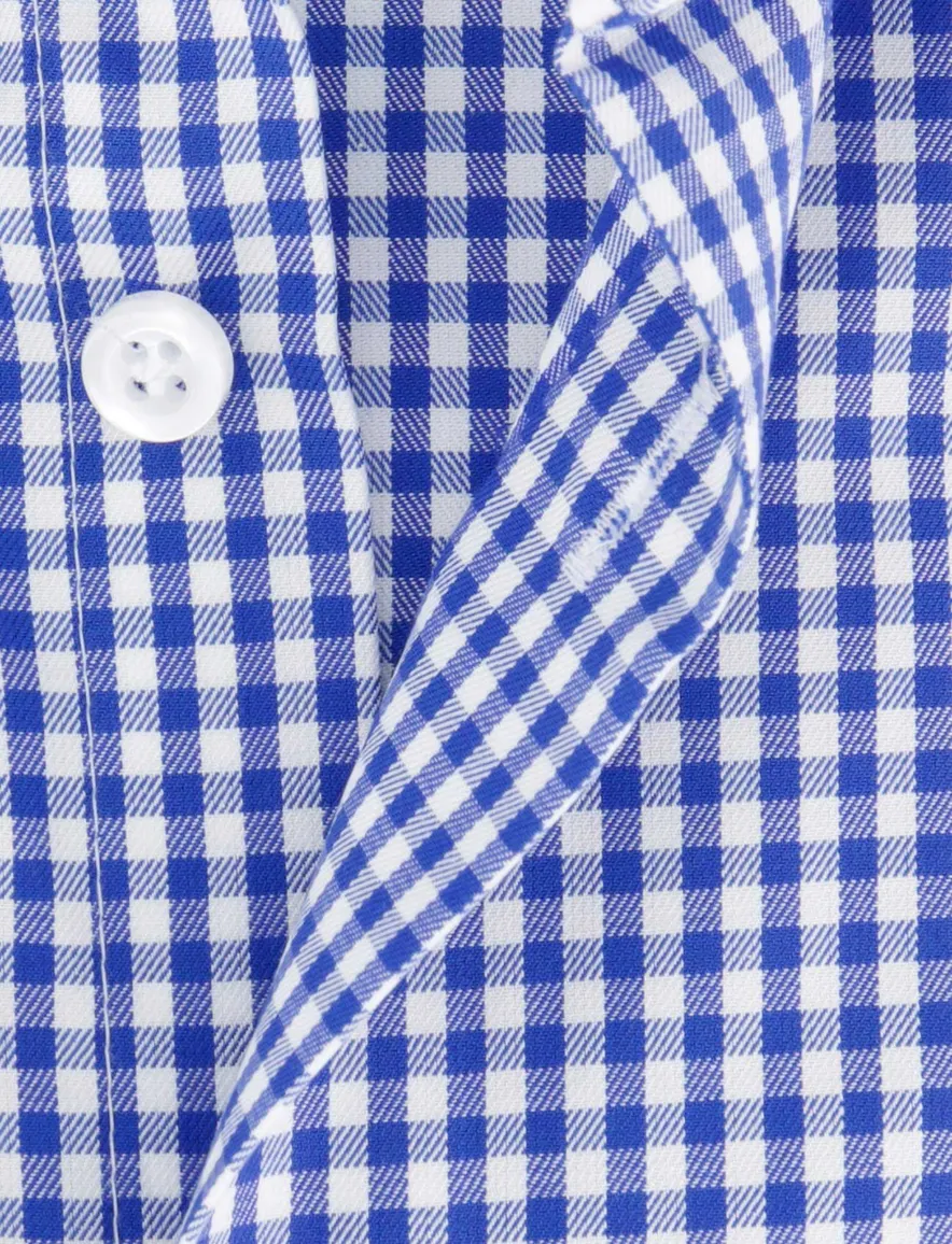 John Miller overhemd blauw geruit