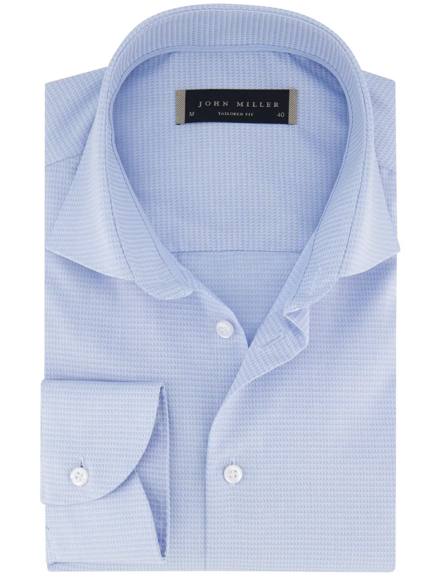 John Miller overhemd tailored fit ml7 lichtblauw