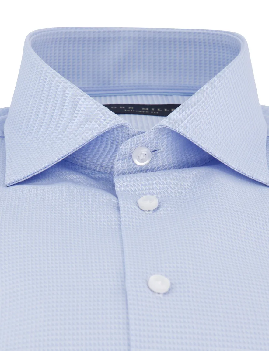 John Miller overhemd tailored fit ml7 lichtblauw