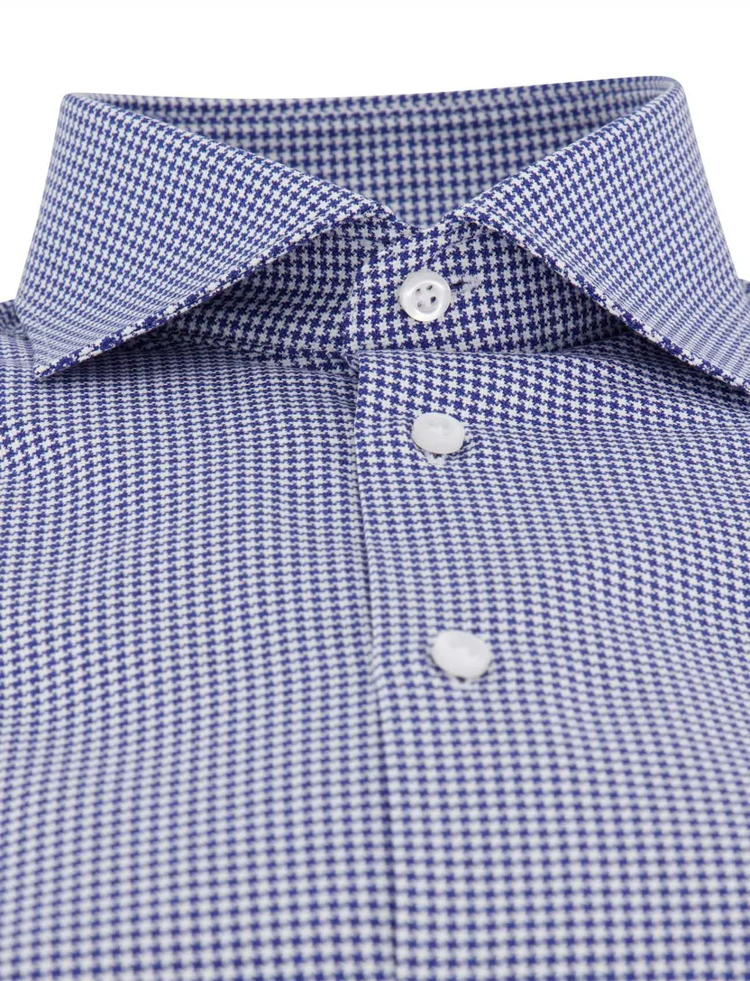 katoenen John Miller normale fit overhemd ml7 blauw print