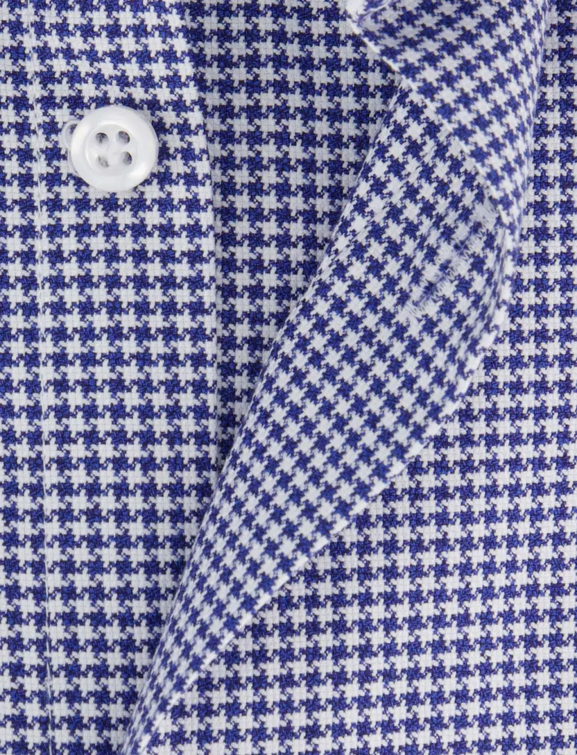 katoenen John Miller normale fit overhemd ml7 blauw print