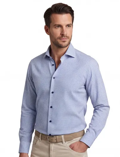 John Miller John Miller overhemd geprint blauw