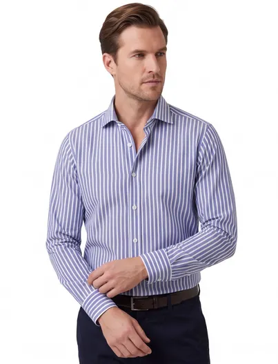 John Miller katoenen John Miller tailored fit overhemd ml7 gestreept