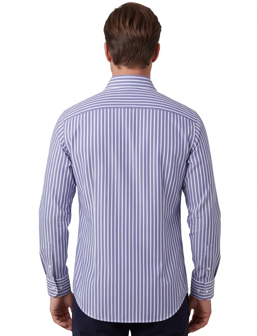 katoenen John Miller tailored fit overhemd ml7 gestreept