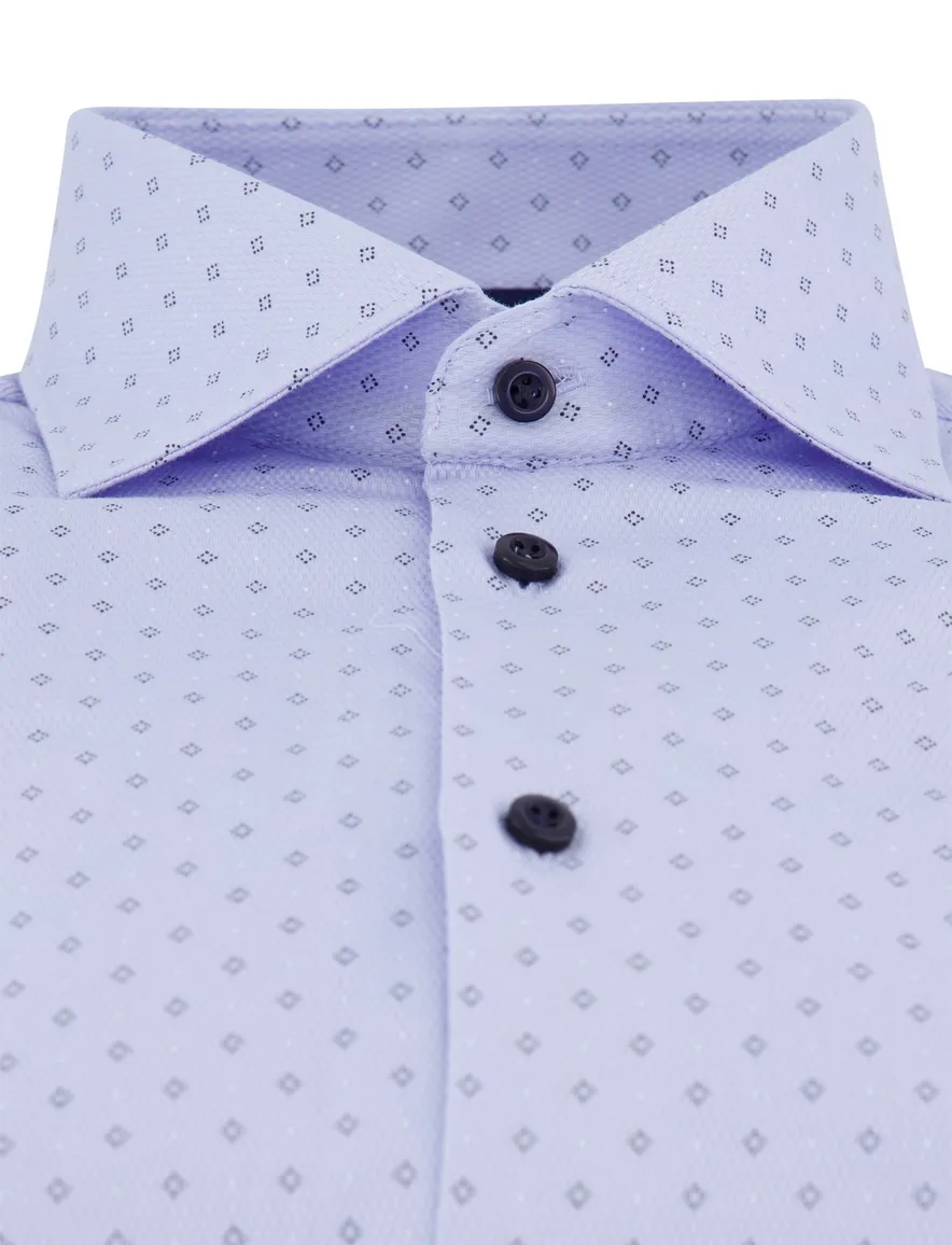 John Miller overhemd ml7 tailored fit blauw