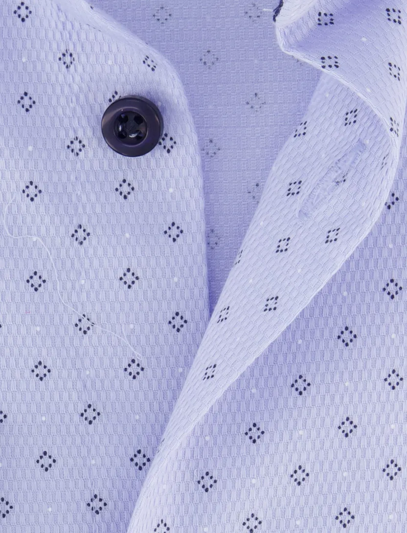 katoenen John Miller overhemd ml7 normale fit blauw print