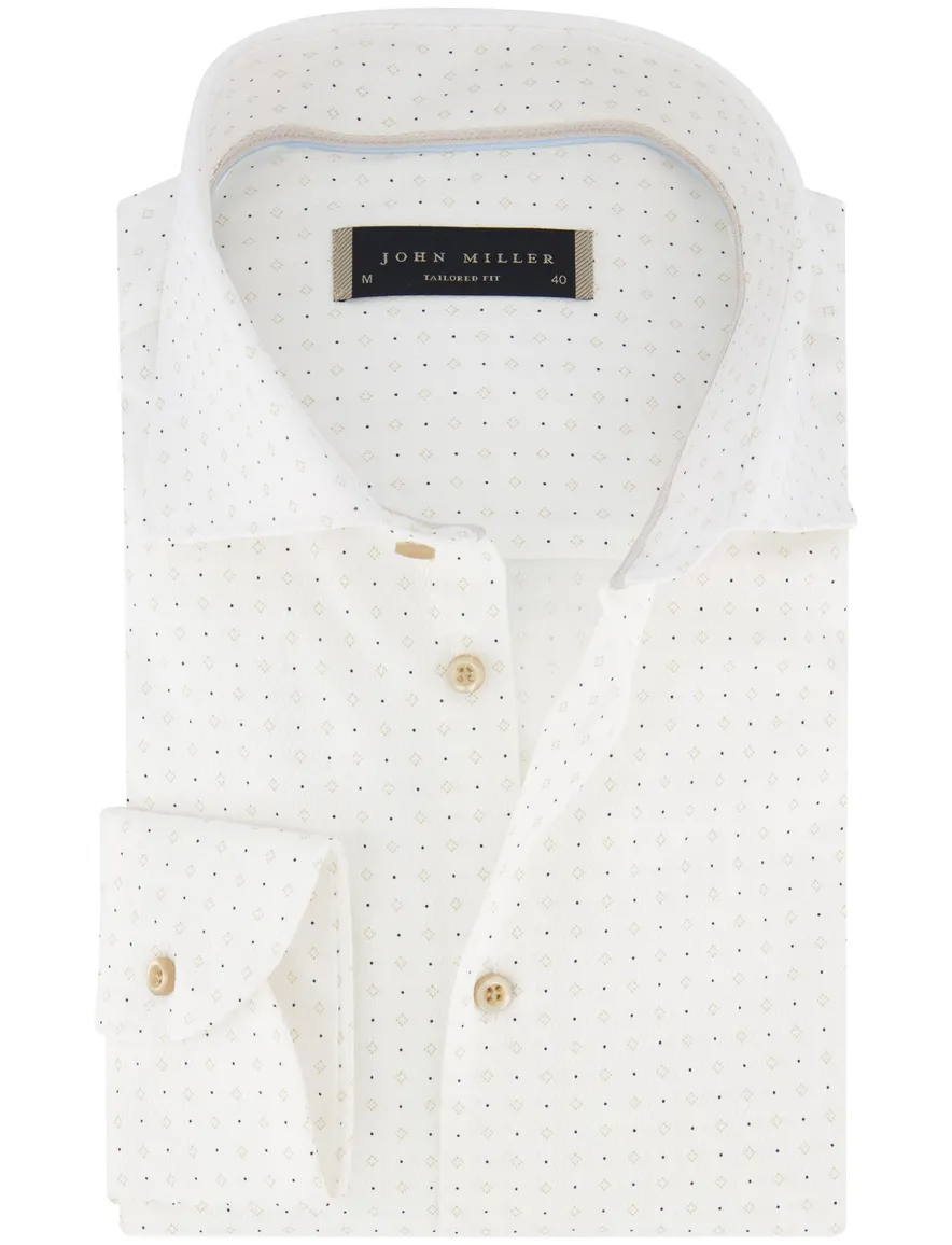 John Miller tailored fit overhemd wit