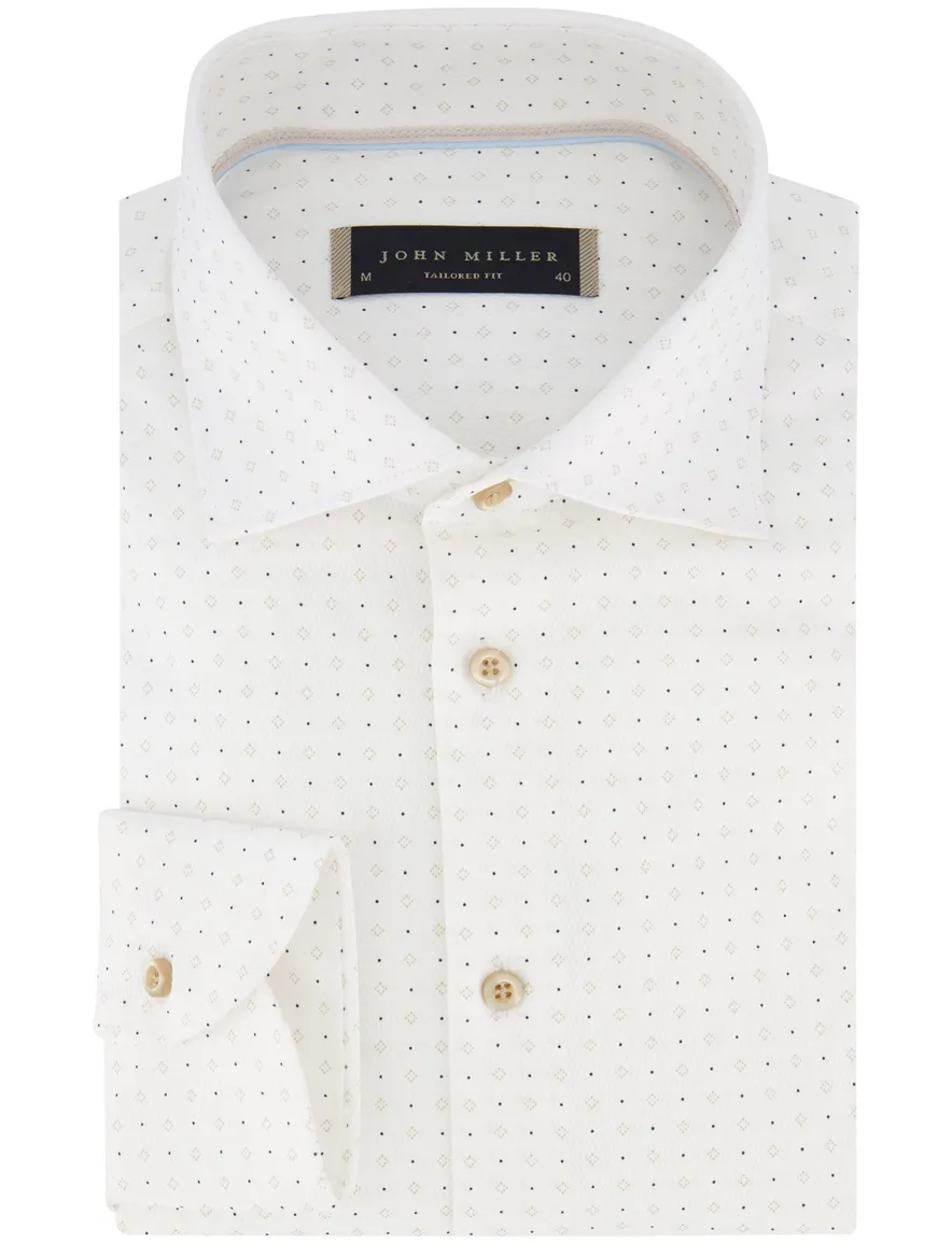 John Miller tailored fit overhemd wit