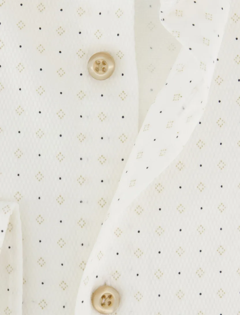 John Miller tailored fit overhemd ml7 wit patroon