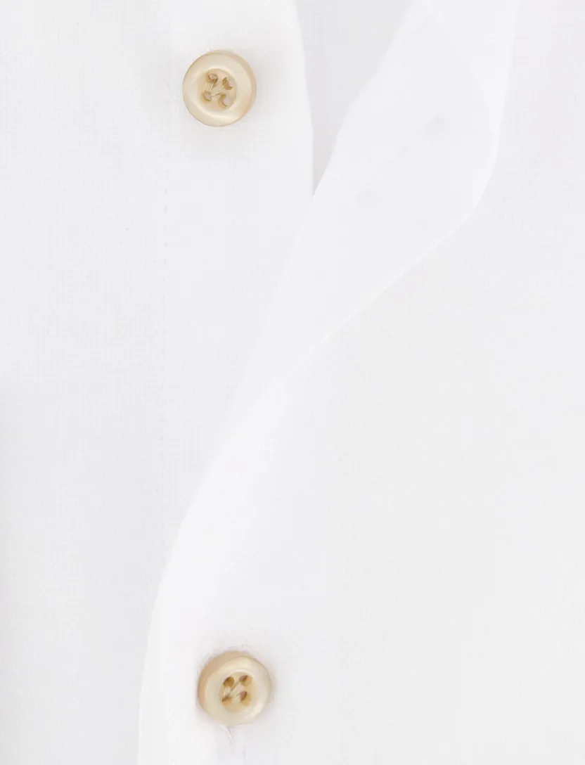 John Miller tailored fit overhemd wit effen