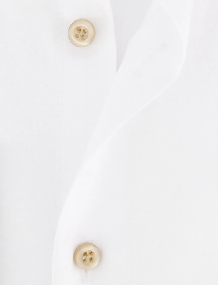 John Miller tailored fit overhemd wit effen