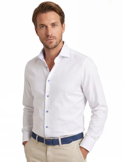 John Miller John Miller overhemd ml 5 wit