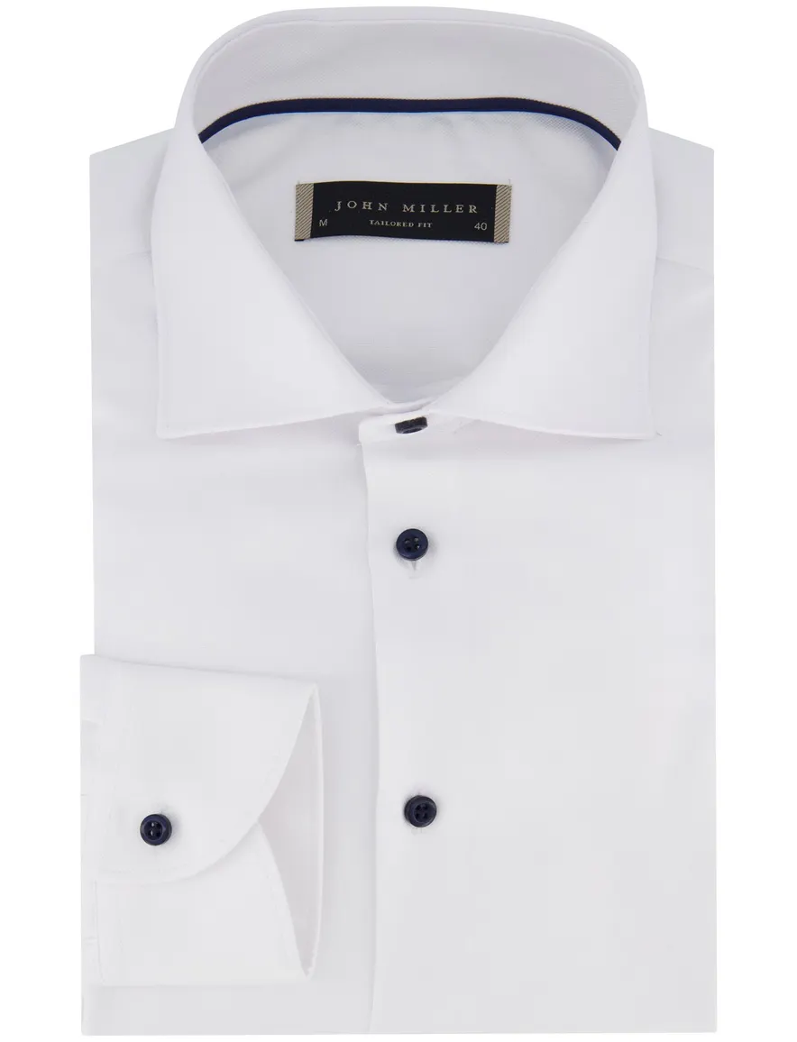 John Miller tailored fit overhemd wit
