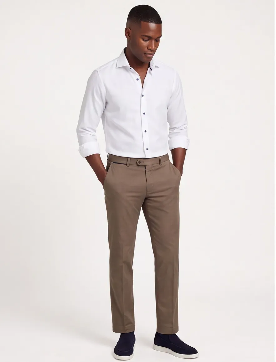 John Miller overhemd wit tailored fit