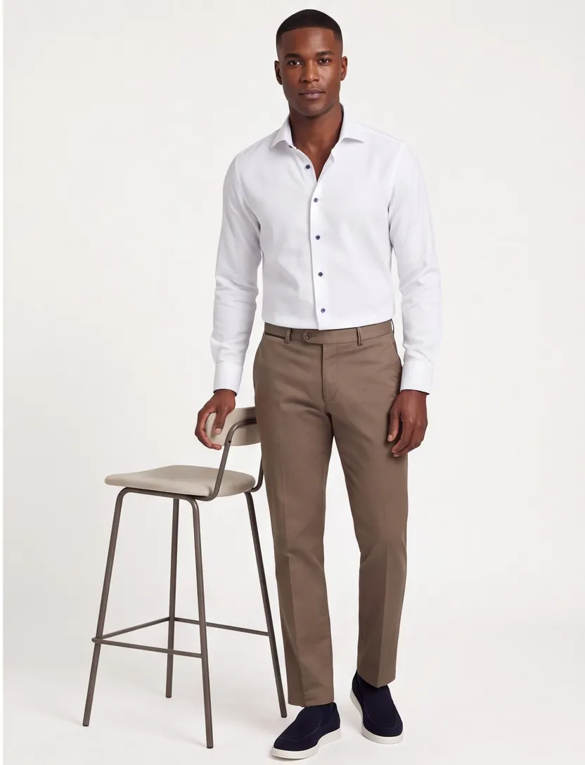 John Miller overhemd wit tailored fit ml7