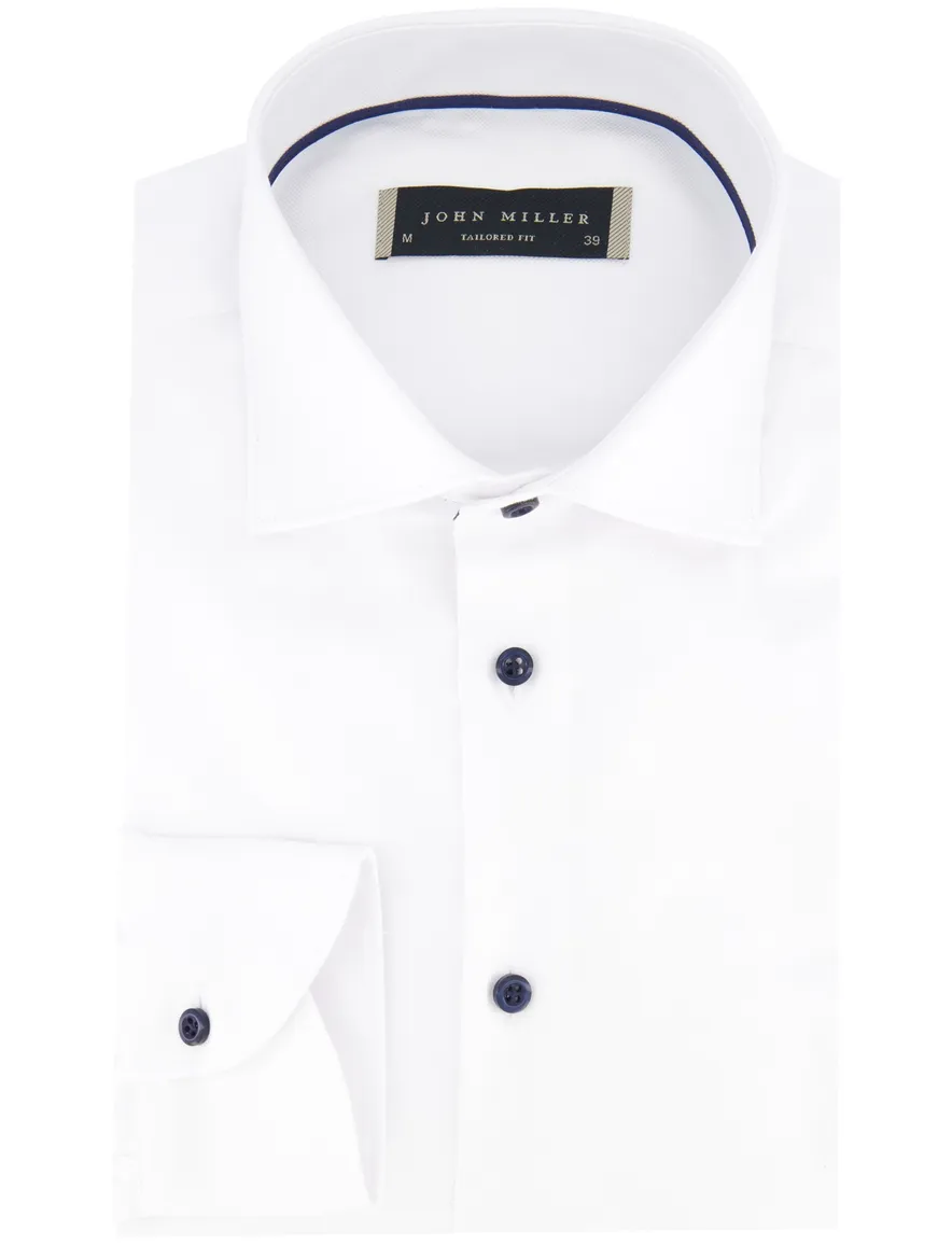 John Miller overhemd wit tailored fit