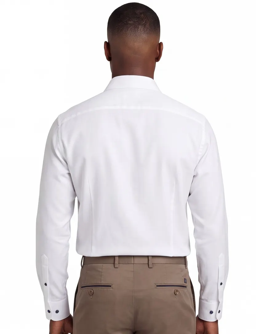 John Miller overhemd wit tailored fit ml7