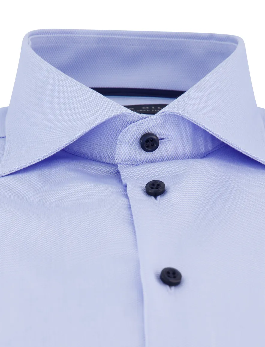 John Miller tailored fit overhemd ml7 blauw