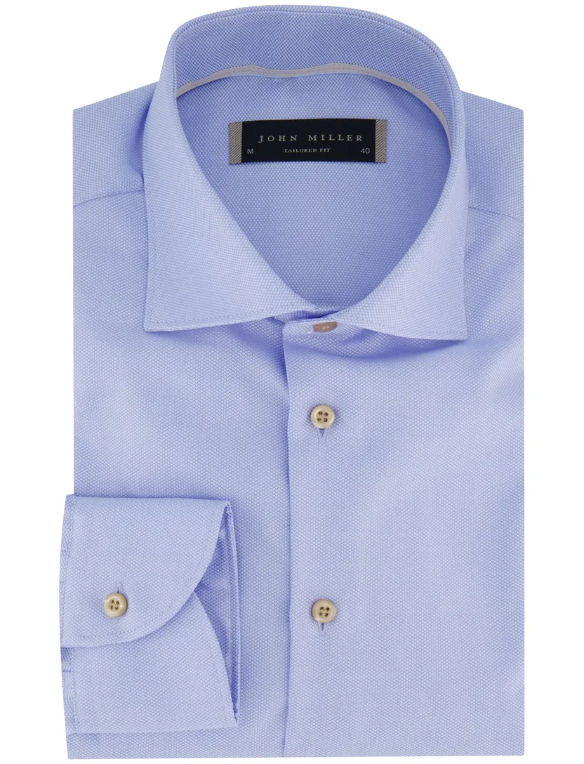 John Miller tailored fit overhemd ml7 lichtblauw