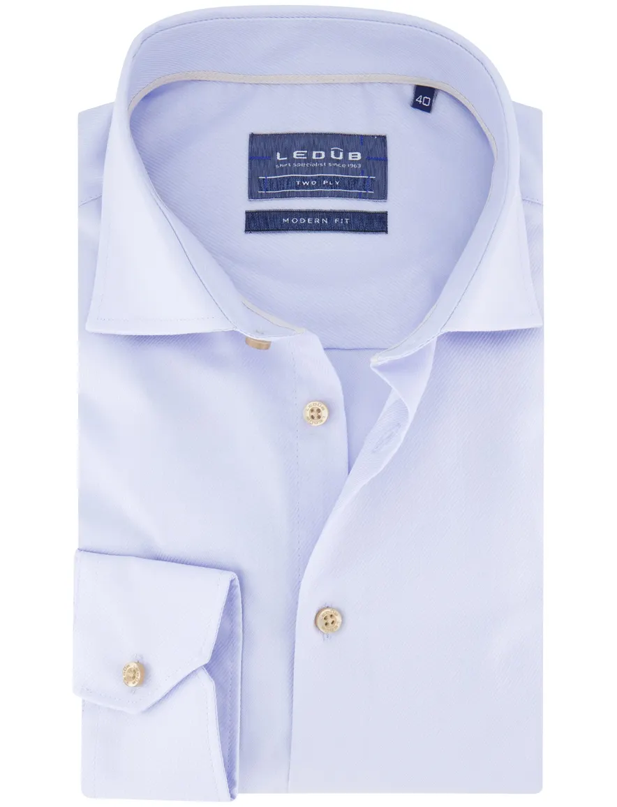 Ledub mouwlengte 7 overhemd lichtblauw modern fit