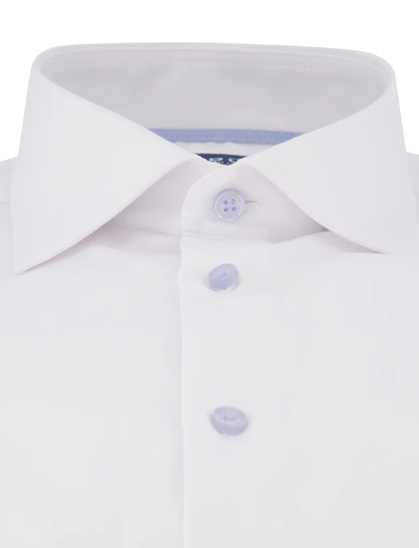 Mouwlengte 7 overhemd Ledub wit modern fit