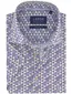 Ledub modern fit overhemd blauw katoen patroon