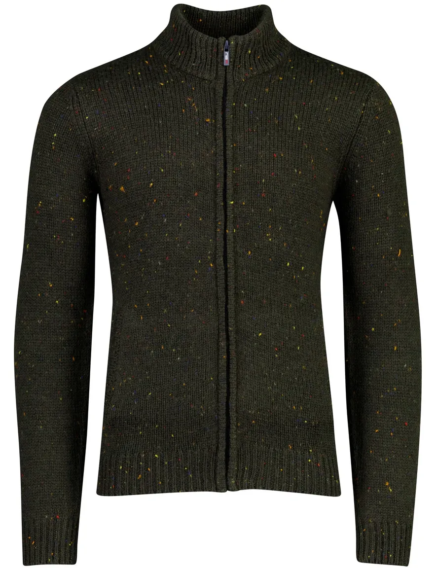 Vest New Zealand groen 24KN401-DARK MOCCA