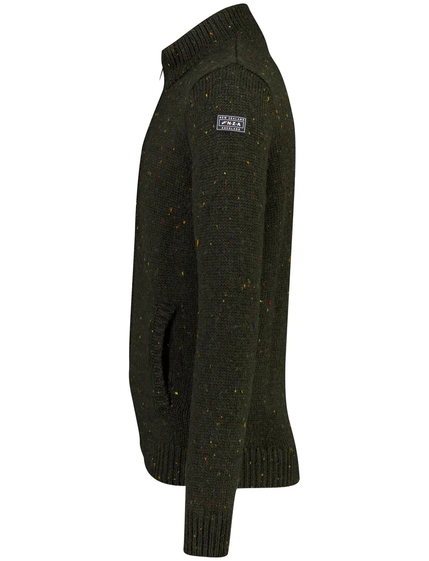 Vest New Zealand groen 24KN401-DARK MOCCA