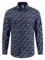 katoenen A Fish Named Fred overhemd donkerblauw print