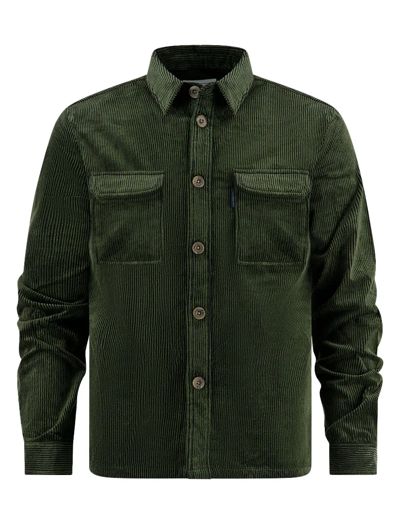 A Fish Named Fred overshirt groen corduroy