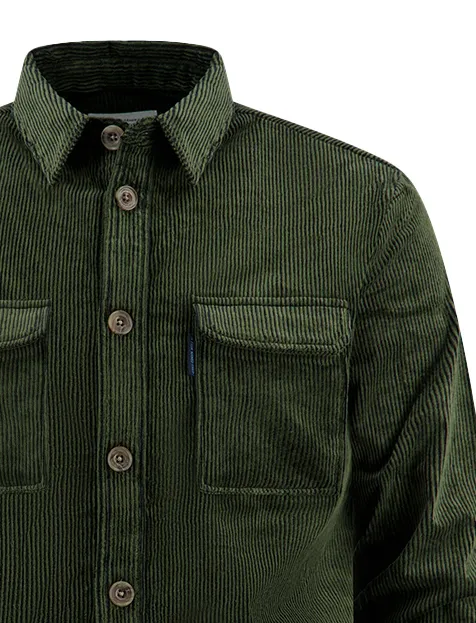 A Fish Named Fred overshirt groen corduroy